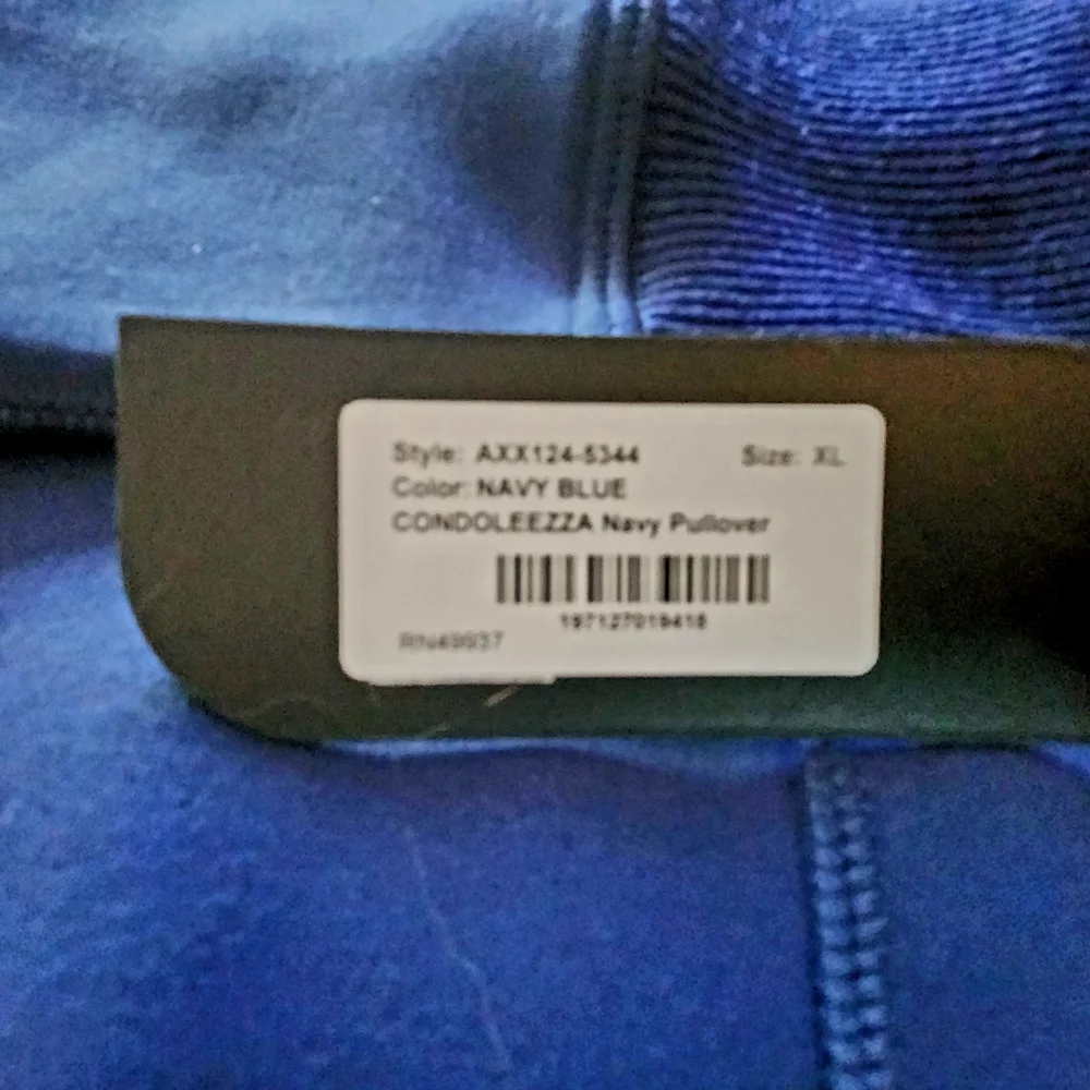 Tail Activewear Condoleeza Navy Ruffle Funnel Neck Pullover Size XL NWT - Picture 5 of 5